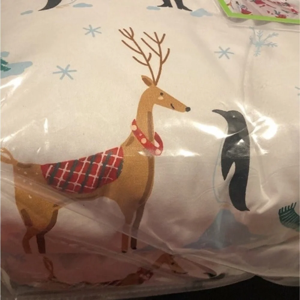 NEW CHARTER CLUB KIDS TWIN SANTA & FRIENDS REVERSIBLE 2 PIECE COMFORTER TWIN SET